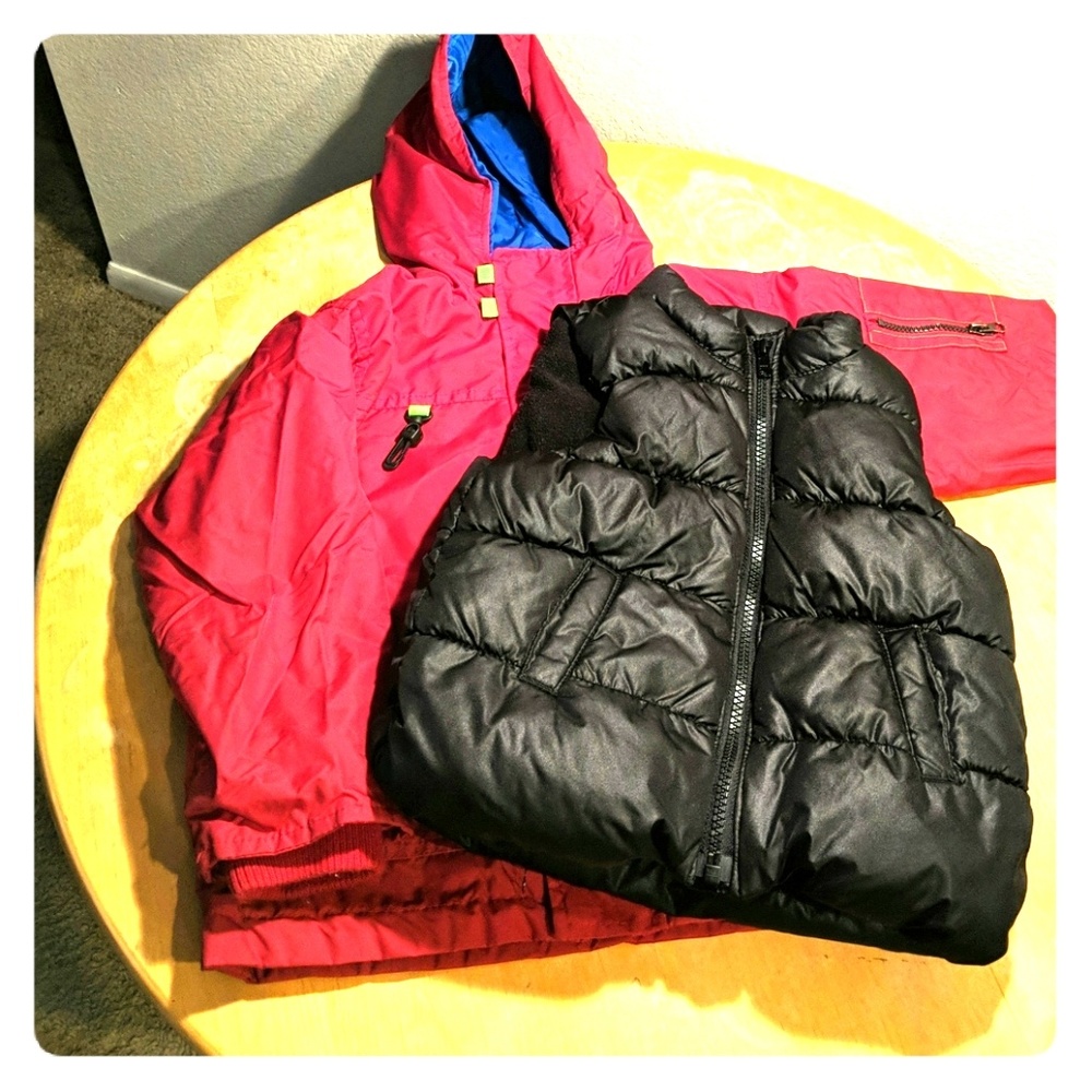 Old Navy Puffer Vest: Bonus WeatherTamer Jacket